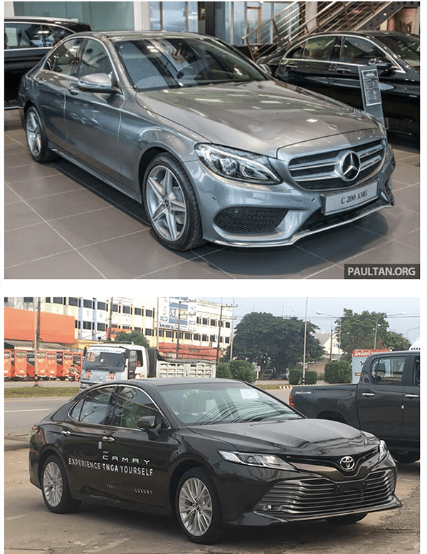c200 2019 va toyota camry 2019 25q muaxenhanh vn 2 1 So sánh Mercedes C200 và Toyota Camry 2.5Q